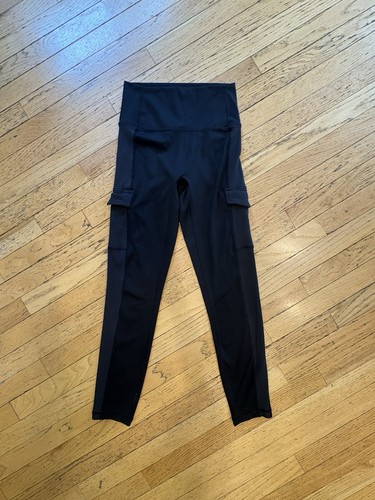 Aerie OFFLINE Goals 7/8 Ankle High-Waisted Cargo Pocket Leggings M Black
