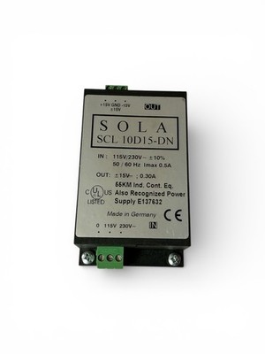 Sola SCL10D15-DN Power Supply ±15V 0.30A 115/230VAC Linear New NOS