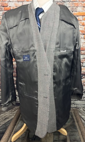 Brooks Brothers 346 Sports Coat Jacket Gray Plaid 48 Long Wool - Picture 11 of 13