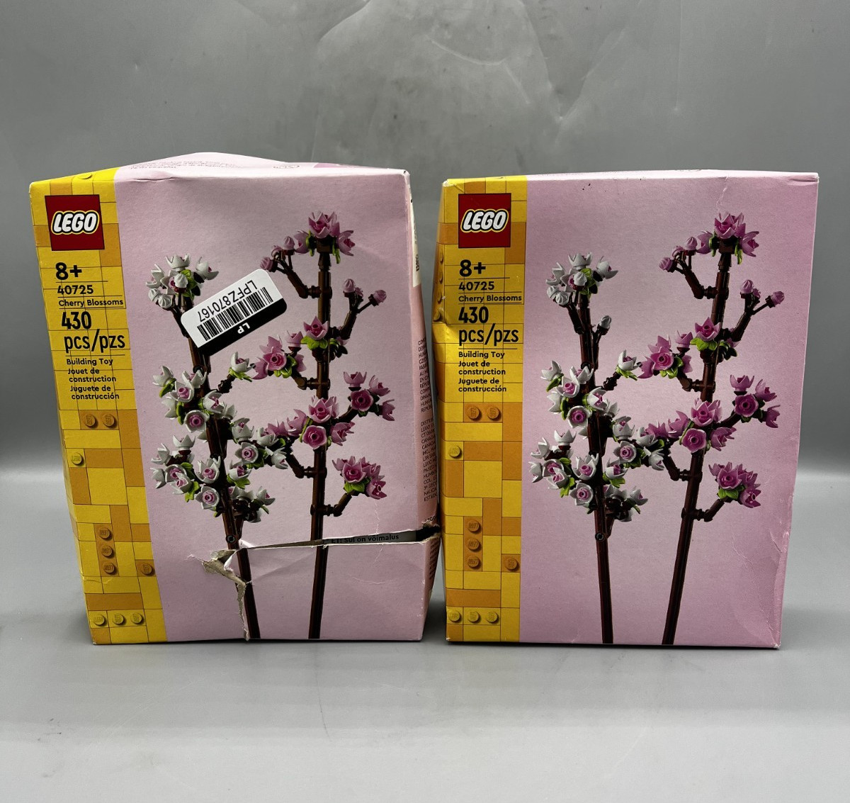 Lot Of 2 LEGO Cherry Blossom 40725 Pink White Flower Celebration NEW Damaged Box
