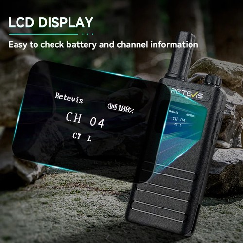 Walkie Talkie with LCD Screen Portable Ultra-thin Walkie-talkie Two Way Radio - Zdjęcie 2 z 32