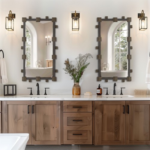 Vintage Ornate Mirror Metal Frame Decor Wall Mirror for Vanity Shaving Mirror - Bild 3 von 13