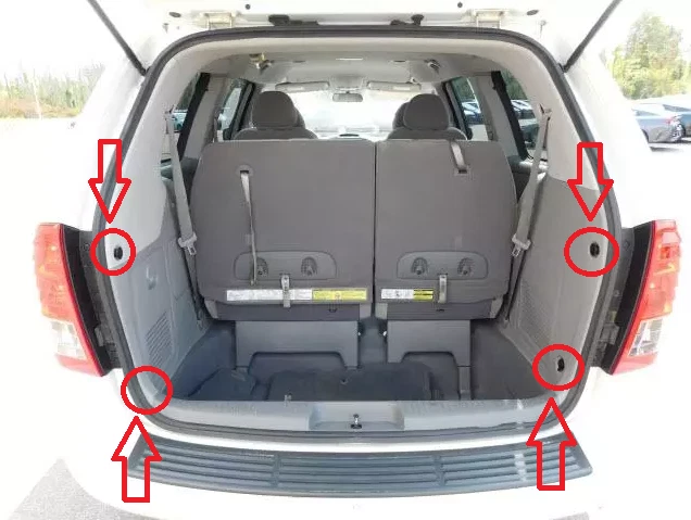 Red de carga organizadora de malla estilo sobre maletero trasero para KIA SEDONA 2002-2014 nueva Foto 2 de 4