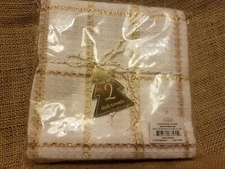 Mud Pie Home Gold and Silver Waffle Weave Christmas Kitchen Dish Towels Set of 2