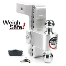 Weigh Safe CTB8-2.5 180° Adjustable 8" Drop Hitch Ball for 2.5" Shaft & Key Lock
