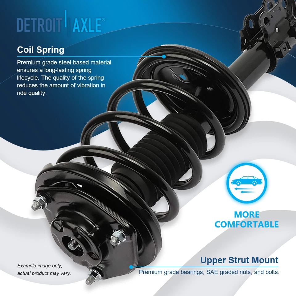 8 peças apoios de suspensão dianteiros e mola + kit de barra oscilante de braços de controle para 2007 - 2010 Kia Optima - Imagem 4 de 4