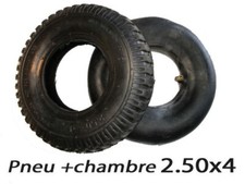 Pneu chambre a air chariot pièce roue  groupe electrogene 2.50x4  dim 2.50-4  
