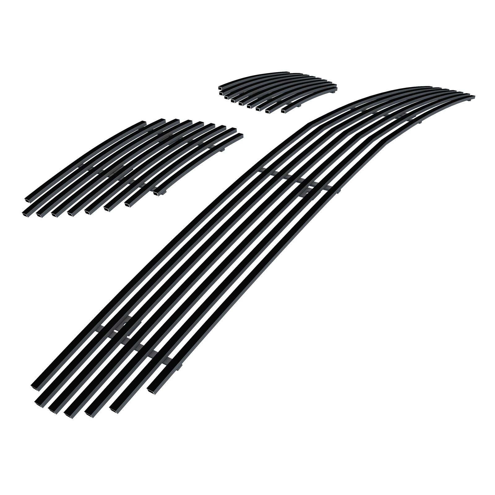 Fits 1967-1968 Ford Mustang Main Upper Stainless Black Billet Grille