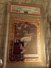 2023 Panini Elite Extra Edition Paul Skenes #43/49 PURPLE #PC-3 Graded PSA 8