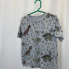 Jurassic World Boys Size 6 Gray Dinosaur Short Sleeve T-Shirt