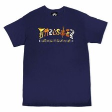 Thrasher Magazine FILLMORE LOGO Skateboard T Shirt NAVY