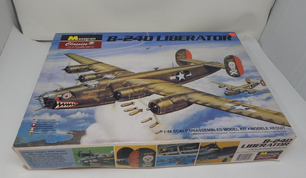 Monogram B-24D Liberator WWII Bomber Plane Model Kit 1:48 Jolly