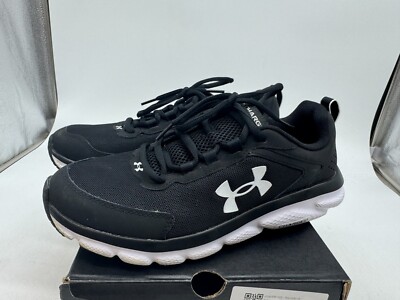 Under Armour Charged Assert 9 Sneakers Women's Black Lace-Up Running Shoes - 9.5