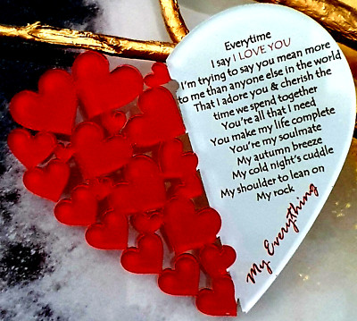 Ich liebe dich Geschenke Romantische Geschenke für Männer Frauen Valentinstag Rot Herz Ehemann
