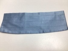 GIANNI VERSACE Light Blue Silk CUMMERBUND - New  L  Made In Italy