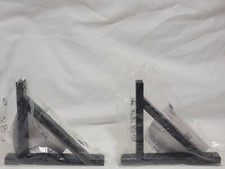 NEW 2 X Ikea Ekby Valter 18 cm 7 1/8" Black Wall Shelf Brackets 001.674.72