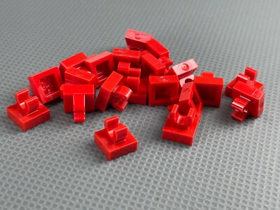 New Red LEGO Tile Modified 1 x 1 with Open O Clip 15712 (x20) | eBay