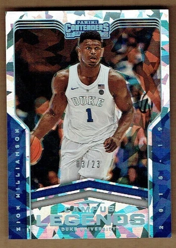 2020-21 PANINI CONTENDERS DRAFT CAMPUS LEGENDS CRACKED ICE ZION WILLIAMSON #3/23