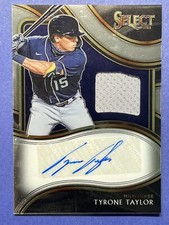2021 Panini Select #SM-TY Tyrone Taylor Signature Materials /199 Brewers