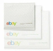 (15x) eBay Branded Padded Airjacket With Blue Print 6.5" x 8.75"