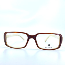 Aigner Eyeglasses A6004 C Brown Beige Rectangular Full Rim Frames 54[]17 145 mm