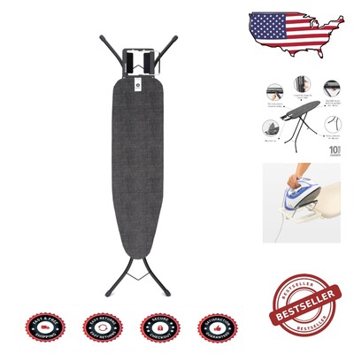 Space-Saving 7-Height Adjustable Ironing Board with Non-Slip Feet and Cover