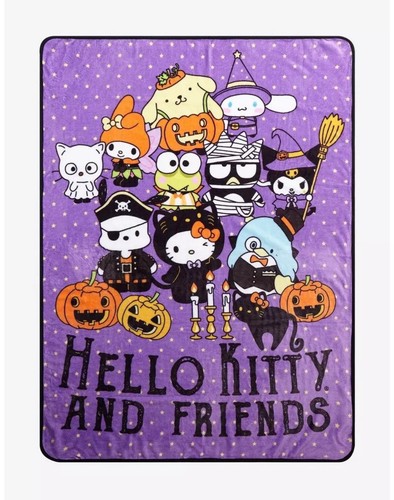 Hello Kitty and Friends Halloween Costumes Throw Blanket NEW - Picture 2 of 6