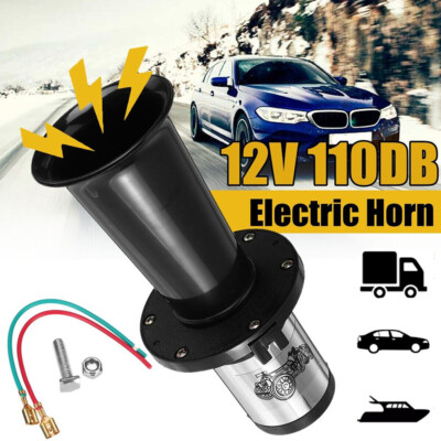 110DB Auto Oldtimer Fanfare Horn 12V Retro Vintage Hupe verchromt Signalhorn LKW