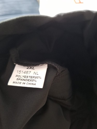Ladies Black Polyester95% Spandex 5% Stretch Tousers With Faux Leather 2Xl (20) - Picture 11 of 11