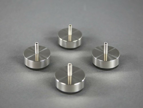 4 x pieds pieds pieds pieds pieds pieds d'appareil pieds de platine vinyle M6 platine de sport en acier inoxydable. - Photo 2 sur 9