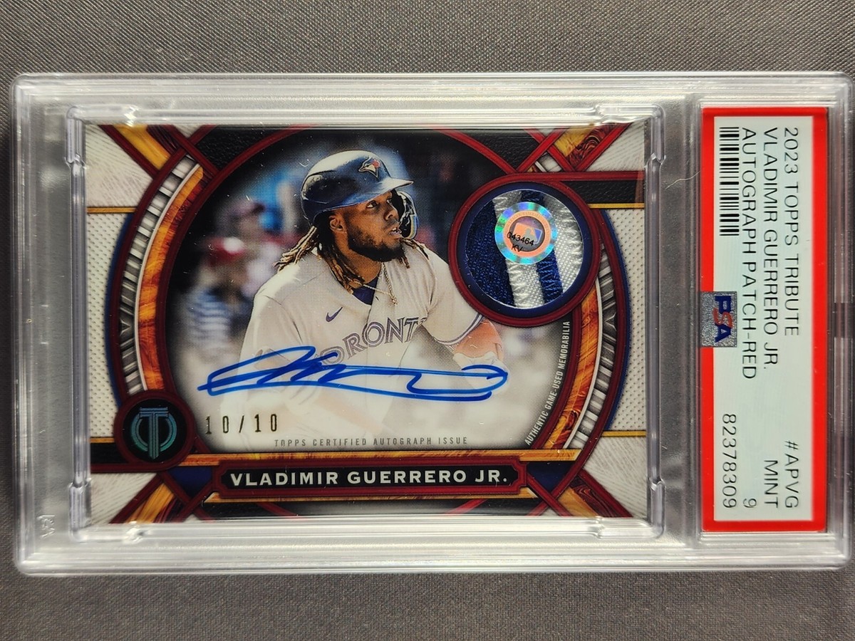 2023 Topps Tribute #AP-VG Vladimir Guerrero Jr #10/10 Patch 2023 Topps Tribute #AP-VG Vladimir Guerrero Jr #10/10 Patch