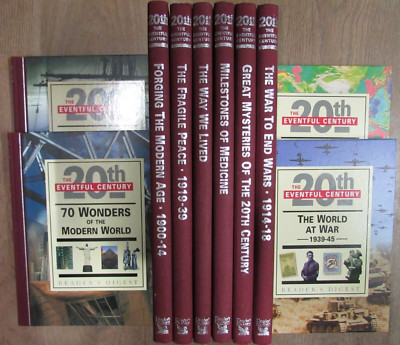 10 THE 20TH EVENTFUL CENTURY BOOKS by READERS DIGEST ** FREE UK POST ** HARDBACK