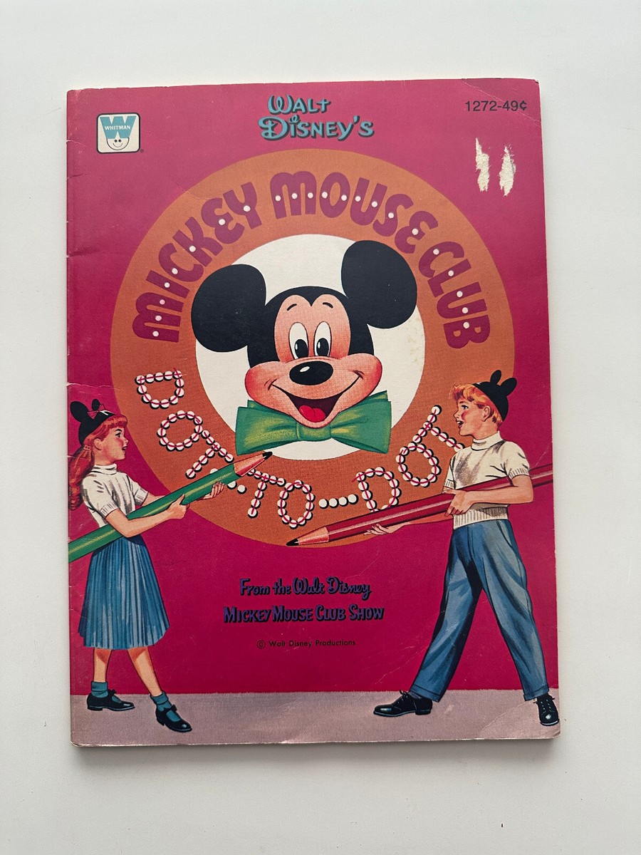 Vintage 1957 MICKEY MOUSE CLUB Dot-To-Dot Activity Coloring