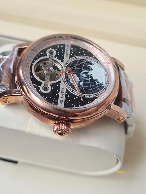 Helma DH Automatic Tourbillon Movement World View Men's Watch No W125 RRP £1,100