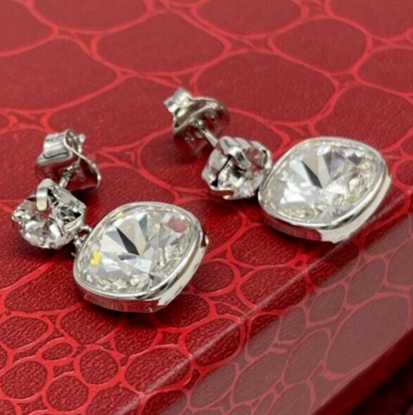 ORECCHINI DONNA DOPPI PUNTILUCE PENDENTI IN ARGENTO 925 DA RAGAZZA DONNA FIRMATI - Immagine 2 di 4