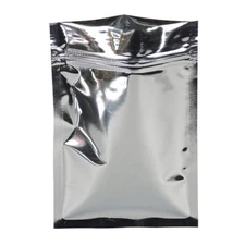 Silver Aluminum Bag Mylar Foil for Zip Bags Resealable Lock Pouches Pack Plastic