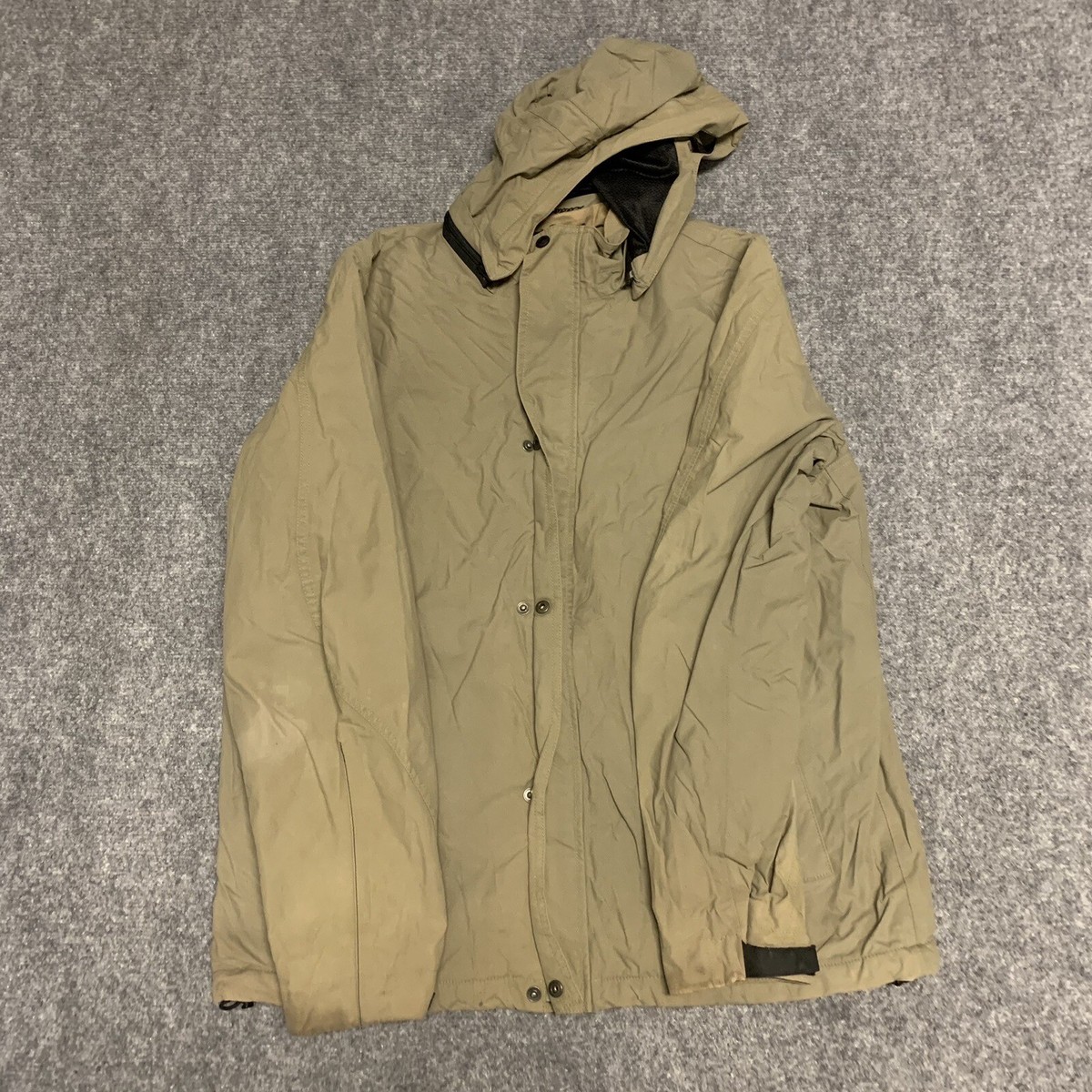 Eddie Bauer Jacket Mens Large Tall Full Zip Snap Button Distressed