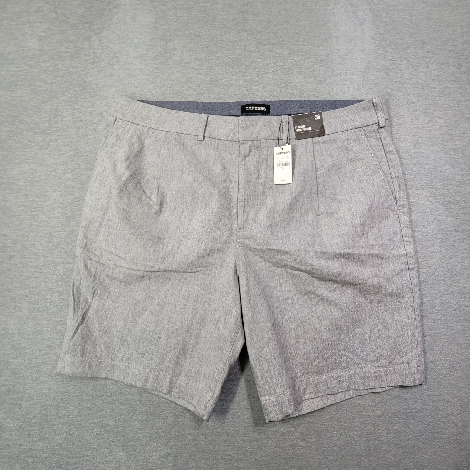 Express Shorts Mens 36 Gray Solid 8