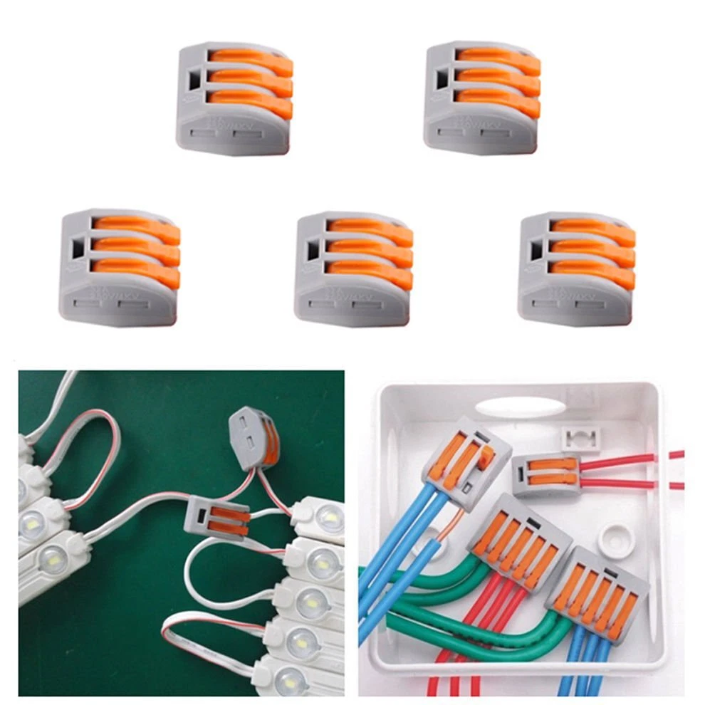 Electrical Cable Connector Terminal Wire Block Cable Clamp Reusable Spring Liver