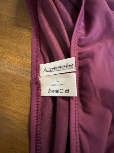 Ambrielle NEW Women's Large Bikini Swim Bottom Plum - Picture 3 of 5