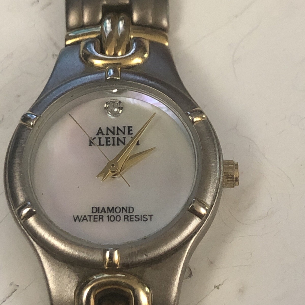 Anne Klein MOP Diamond Watch NEW BATTERY