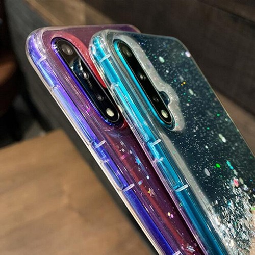 Custodia telefono morbida trasparente per Huawei P40 Lite P20 Pro Mate 30 20 Bling - Foto 3 di 15