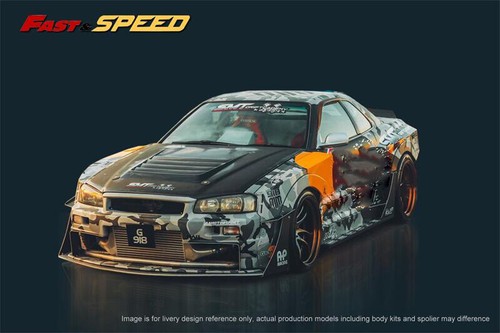 Fast Speed FS 1:64 Skyline GT-R R34 Nismo Z-Tune NFS Need for Speed Model Car - Picture 6 of 9
