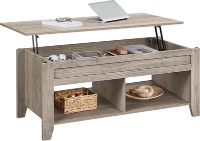 Yaheetech Lift Top Coffee Table with Hidden Storage Compartment & Lower Shelf, L