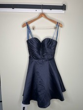 Morilee strapless navy blue formal mini dress