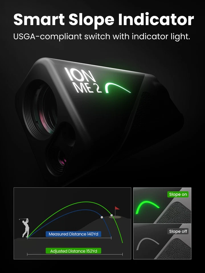 MILESEEY IONME2 Golf Rangefinder with Slope 1100 Yards 0.1s Flag Pole Locking - Image 2 of 4