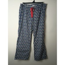 Vineyard Vines Mens XL Pajama Pants Navy Blue Christmas Whale Santa Hat Holiday