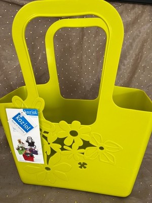 HTF Koziol Bright Green Carrier Tote (2003) Germany