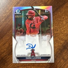 Dario Laverde 2023 Bowman Chrome Prospect 1st Auto Refractor /499 #CPA-DL Angels