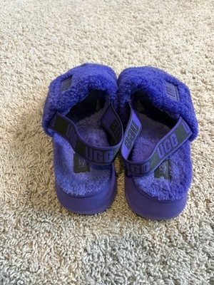 UGG Fluff Yeah Purple Faux Fur Lined Slide Slippers Women s US 9